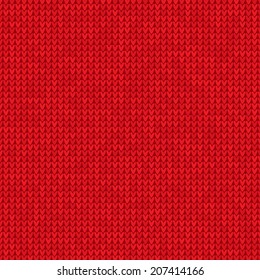 Vector Illustration Knitted red background