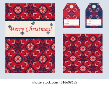 Vector Illustration of Knitted Sweater Greeting card for Design, Website, Background, Banner.
Christmas Flyer Template. Holiday Winter Poster