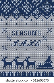 Vector Illustration of Knitted Sweater Sale card for Design, Website, Background, Banner.
Big Christmas Discount Template. Seasons Sale Poster.
