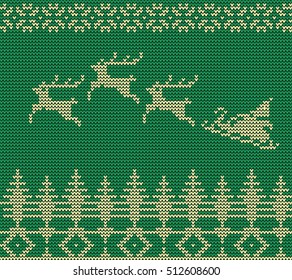 Vector Illustration of Knitted Sweater Seamless Pattern for Design, Website, Background, Banner.
Christmas Ornament for Wallpaper or Textile. Norwegian Texture Template