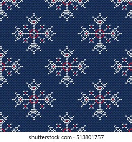 Vector Illustration of Knitted Sweater Seamless Pattern for Design, Website, Background, Banner.
Christmas Ornament for Wallpaper or Textile. Norwegian Texture Template