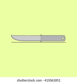 vector illustration knives to be used in commercial food display campaign tool, with stylish retro design, icon
