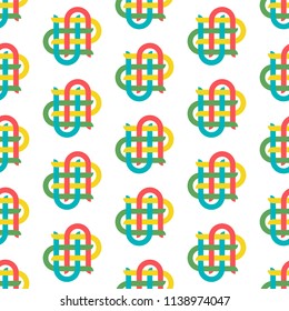 Vector illustration of knot for logothype, tag and icon, cards, invitations, templates. 3D background, object. EPS 10