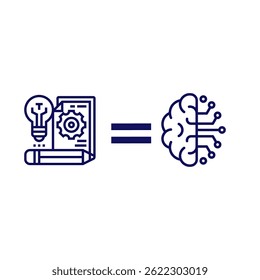 vector illustration of knowledge icon increases insight