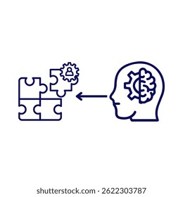 vector illustration of knowledge icon increases insight
