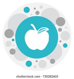 Vector Illustration Of Knowledge Symbol On Fruit Icon. Premium Quality Isolated Apple  Element In Trendy Flat Style.