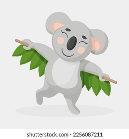 Vector illustration with a koala