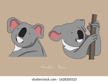 Vector Illustration of Koala Bear