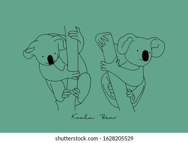 Vector Illustration of Koala Bear