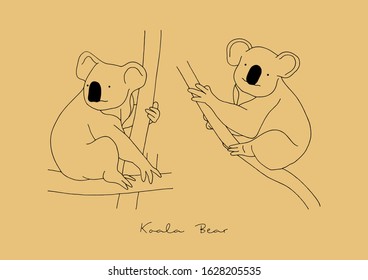 Vector Illustration of Koala Bear