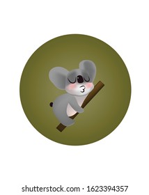 Vector illustration of a koala bear for design