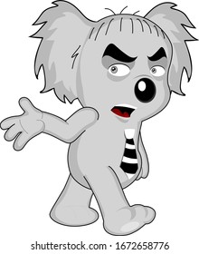 Vector illustration of a koala cartoon