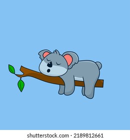 Vector illustration of a koala cartoon 