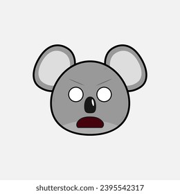 Ilustración vectorial de Koala con emociones

