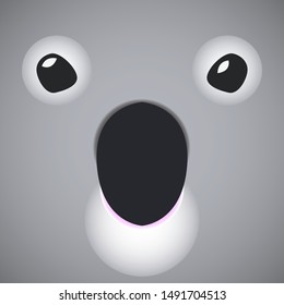 Vector illustration of koala face