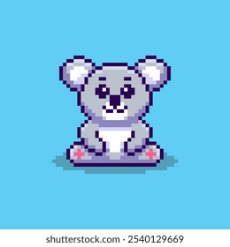 Vector Illustration of Koala with Pixel Art Design, perfect for game assets themed designs