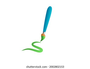 Vector illustration of a koas with green paint