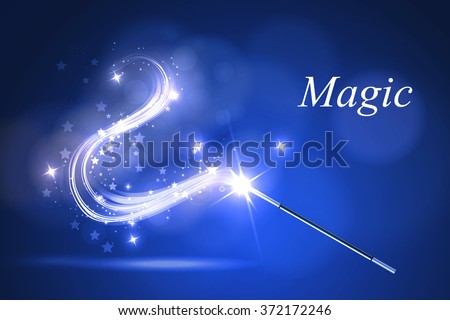 Vector illustration kolorful magic wand.