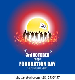 vector illustration for Korea foundation day-3 October