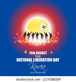 vector illustration for Korea liberation day
