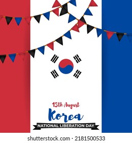 vector illustration for Korea liberation day