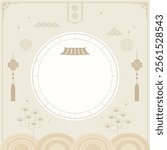 Vector illustration of Korean traditional background.