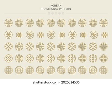 Vector illustration of Korean traditional pattern. - Shutterstock ID 2026014536