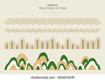 Vector Illustration Of Korean Traditional Pattern.