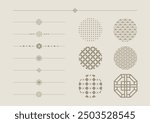 Vector illustration of Korean traditional patterns.