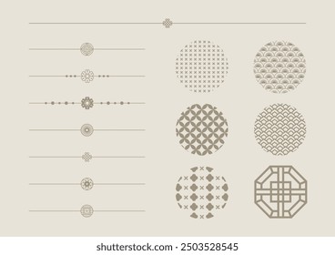 Vector illustration of Korean traditional patterns.