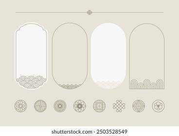 Vector illustration of Korean traditional patterns.