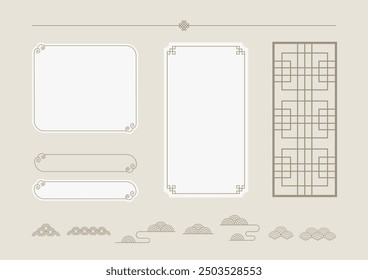 Vector illustration of Korean traditional patterns.