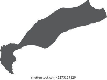 vector illustration of Kos island map
