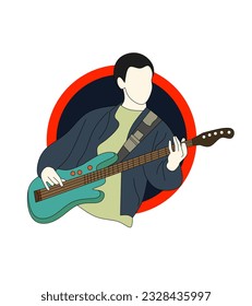 Vector illustration of Kpop fashion stage. Performance of four Korean idols. K-pop female fashion idol. the female singer who was singing was wearing beautiful clothes. beautiful female model