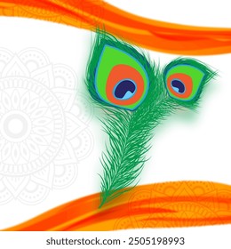 Vektorgrafik von Krishna Janmashtami, leerer Hintergrund