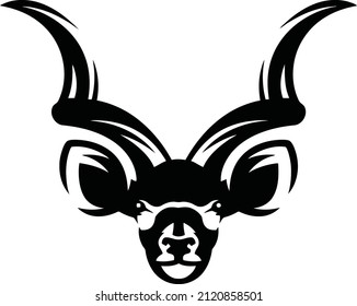 Ilustración vectorial del concepto del logotipo de Kudu con fondo blanco