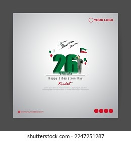 Vector illustration of Kuwait Liberation Day 26 February