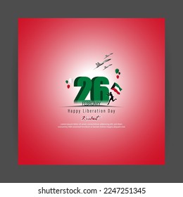Vektorgrafik des Kuwait Liberation Day, 26. Februar