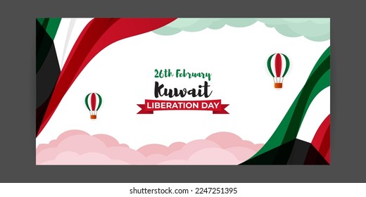 Vektorgrafik des Kuwait Liberation Day, 26. Februar