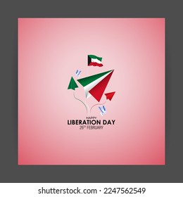 Vector illustration of Kuwait Liberation Day 26 February