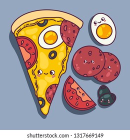 vector illustration. kwai food