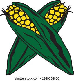 Vector illustration of a Kwanzaa corn icon or symbol