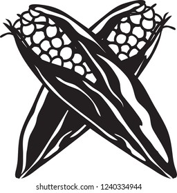 Vector illustration of a Kwanzaa corn icon or symbol
