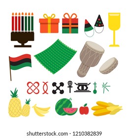 Vector illustration of Kwanzaa pack. the component is easy to edit and is used for the design of the kwanzaa event. suitable for banner, web, greeting card, template, and others