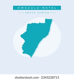 Vector illustration vector of KwaZulu-Natal map South Africa