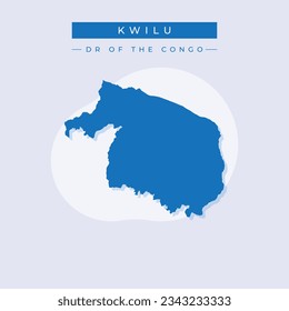 Vektorgrafik-Vektorgrafik von Kwilu Karte Demokratische Republik Kongo