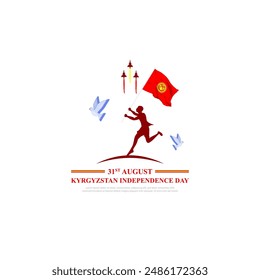Vector illustration of Kyrgyzstan Independence Day social media feed template