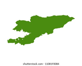 vector illustration of Kyrgyzstan map