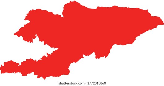 vector illustration of Kyrgyzstan map