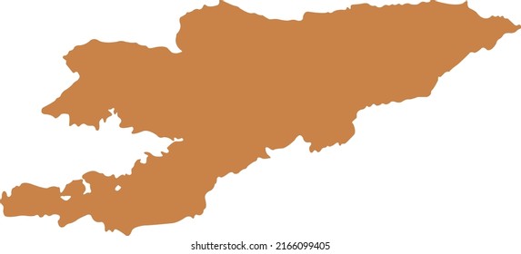 Mapa de la ilustración vectorial de Kirguistán